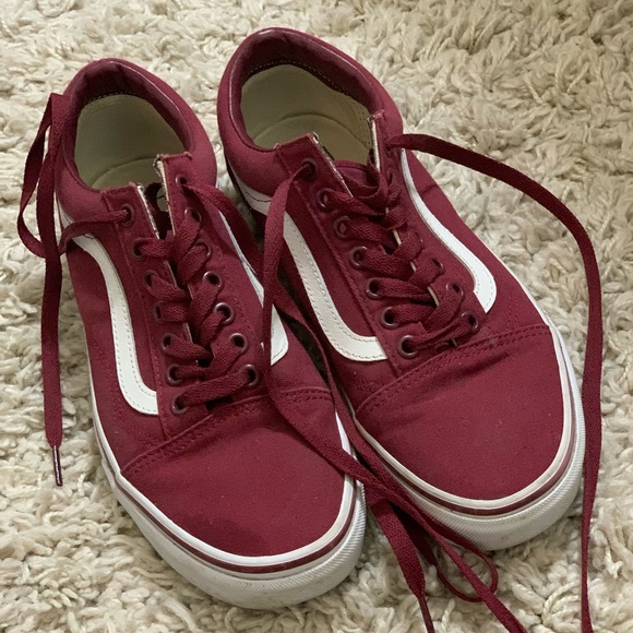 Vans Shoes - Burgundy Old Skool Vans size 8.5